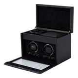 British Racing Double Watch Winder with Storage Black