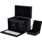 British Racing Double Watch Winder with Storage Black