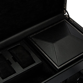 British Racing Double Watch Winder with Storage Black