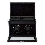 British Racing Double Watch Winder with Storage Black
