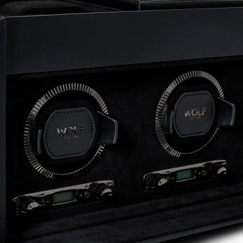 British Racing Triple Watch Winder with Storage Black
