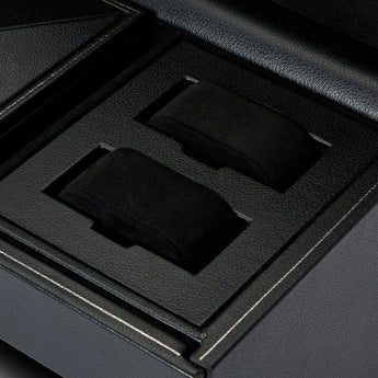 British Racing Triple Watch Winder with Storage Black