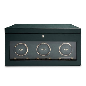 Brit Racing Green Triple Watch Winder