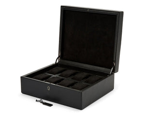 British Racing Black 8 Piece Watch Box Black