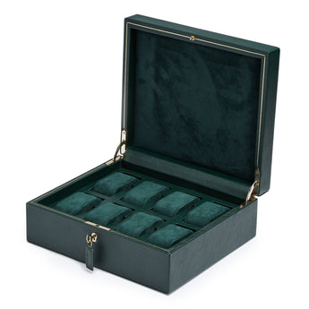 British Racing Green 8 Pc Watch Box