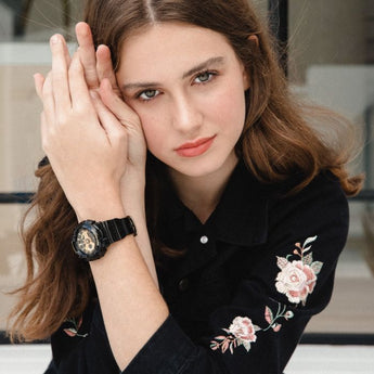 Casio Baby-G Women's Watch BA-110-1A - Black & Gold Analog-Digital, Shock Resistant, World Time