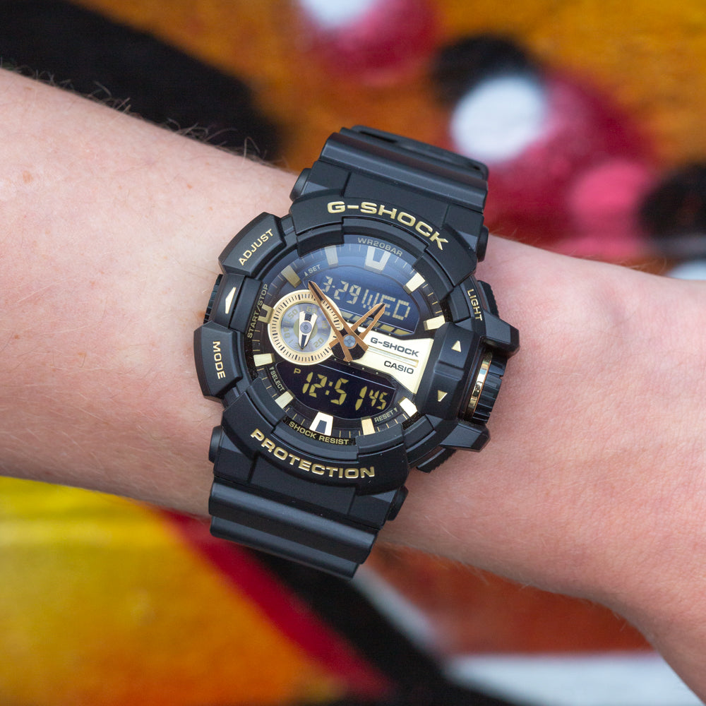 G-Shock GA-400GB-1A9 Black and Gold Watch