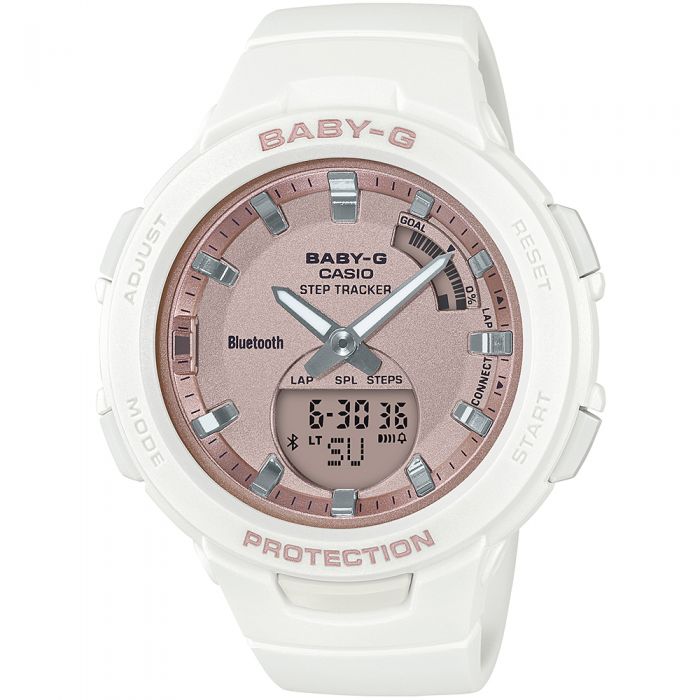 Baby-G G-Squad  BSAB100MF-7A White Resin Womens Watch