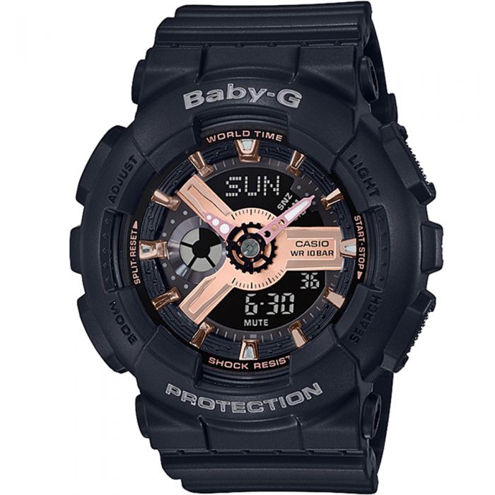 Baby-G BA110RG-1AR Black Resin Watch