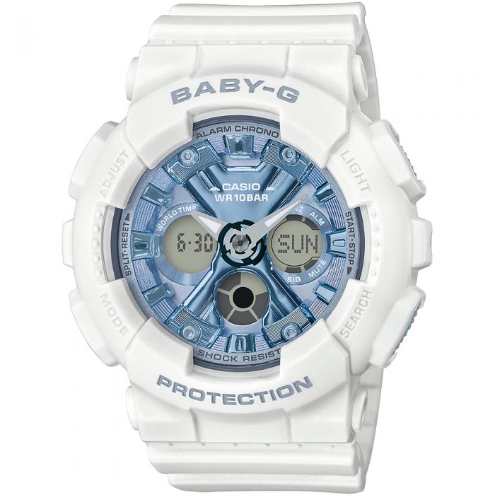 Baby-G BA-130-7A2DR White Resin Watch