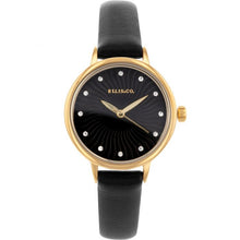 Load image into Gallery viewer, Ellis &amp; Co &#39;Sonia&#39; Black Leather Womens Watch
