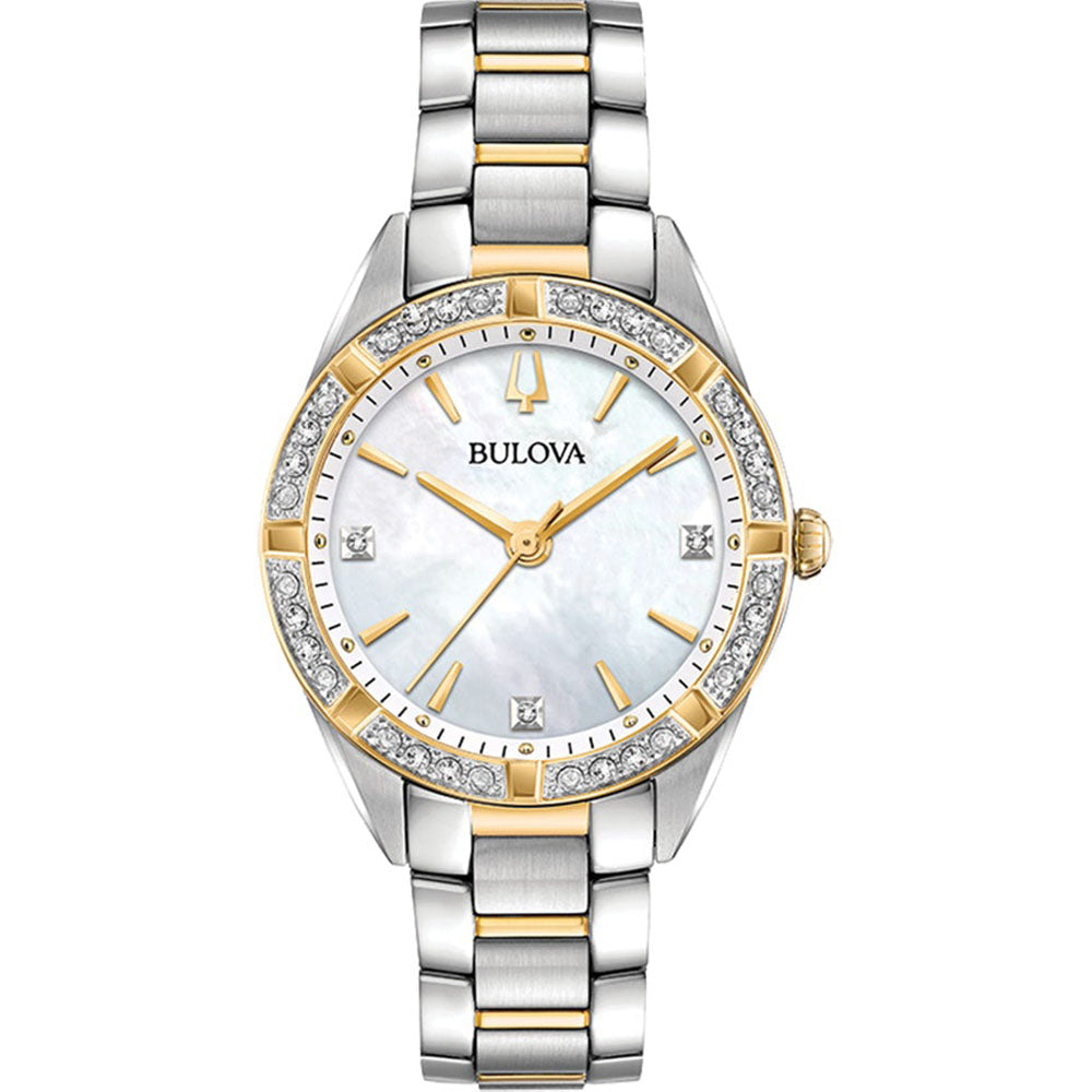 Bulova white on sale women's watch