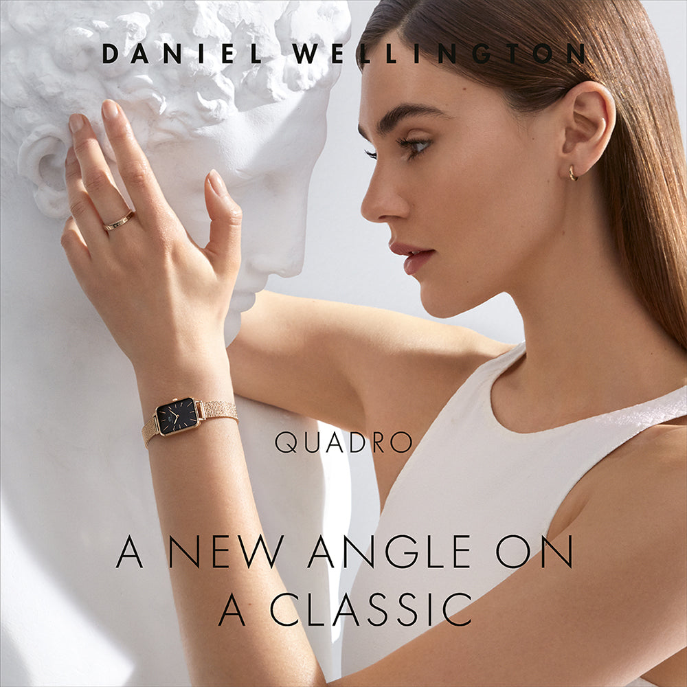 Daniel Wellington Quadro Pressed Melrose DW00100432 Mesh Womens Watch –  Watch Depot