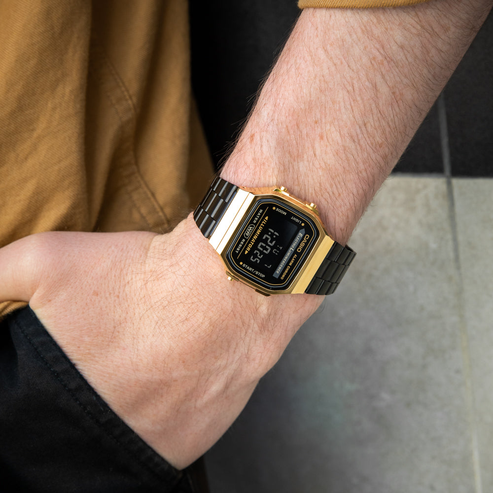 Casio Vintage Gold and Black Mens Watch – Watch