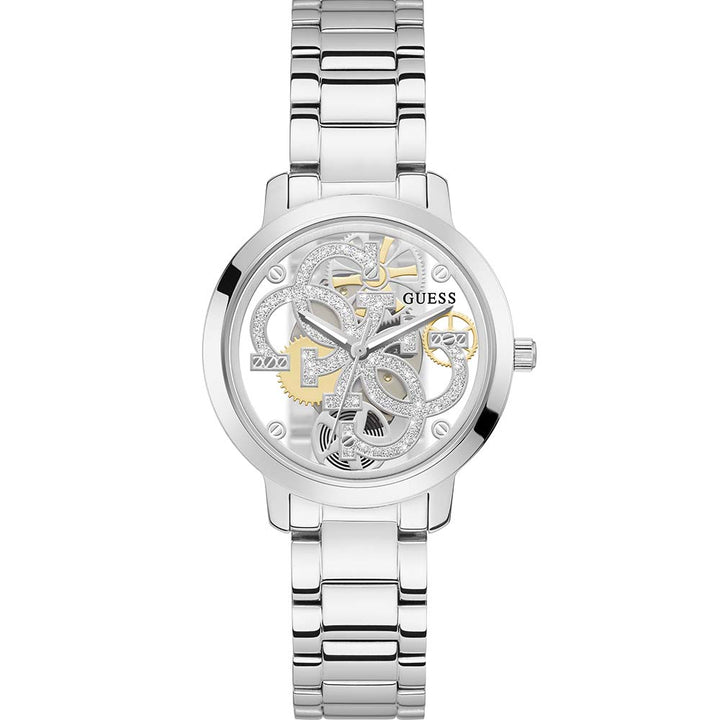 Guess GW0300L1 Quattro Clear Stainless Steel Womens Watch