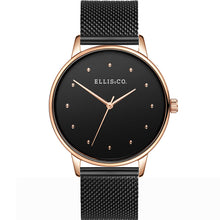 Load image into Gallery viewer, Ellis &amp; Co Layla Black Mesh Womens Watch