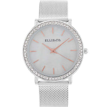 Load image into Gallery viewer, Ellis &amp; Co Sena Silver Tone Mesh Womens Watch