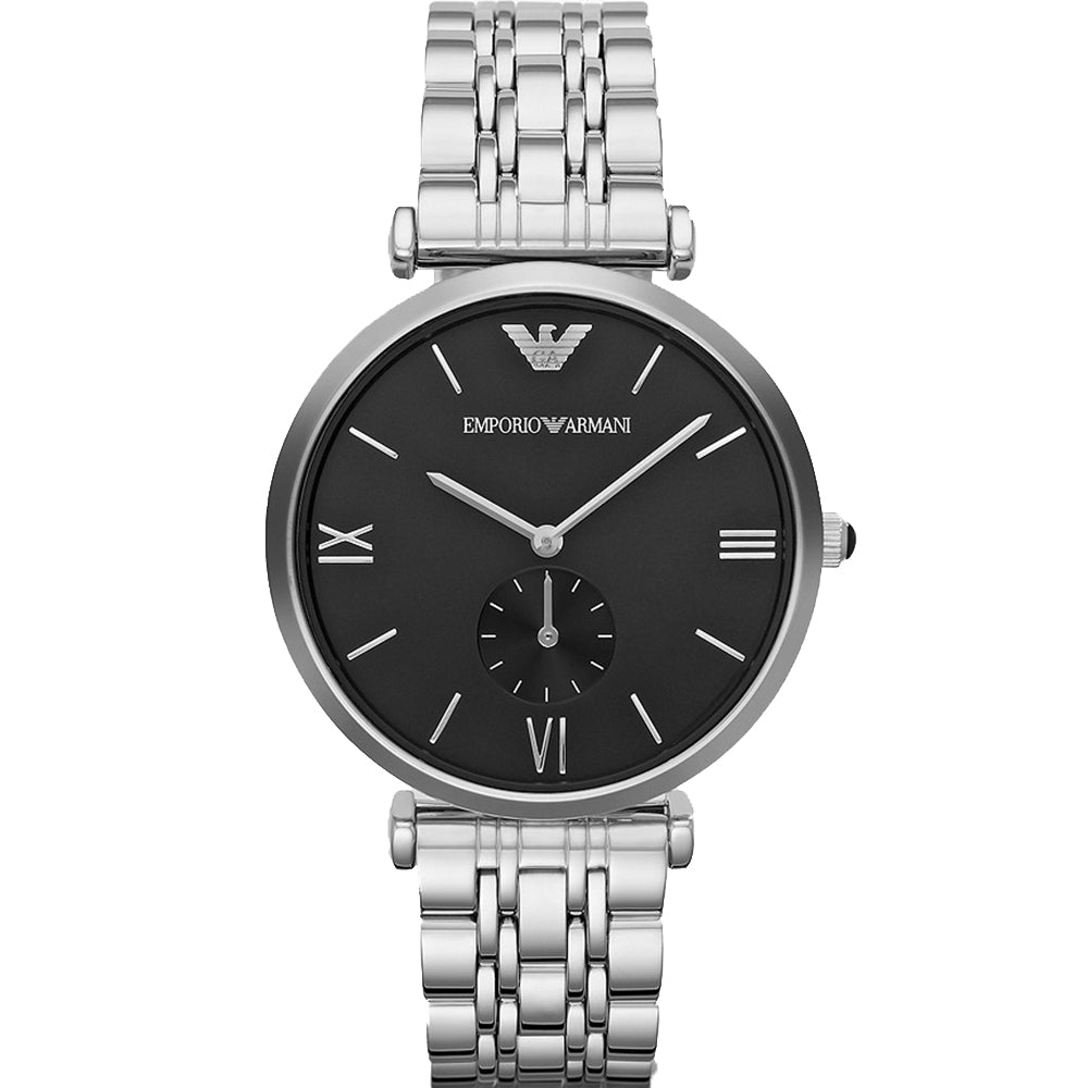 Emporio Armani AR1676 Black Dial Stainless Steel Mens Watch