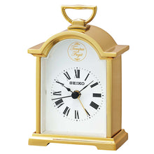 Load image into Gallery viewer, Seiko QHE004-G Gold Tone Table Clock