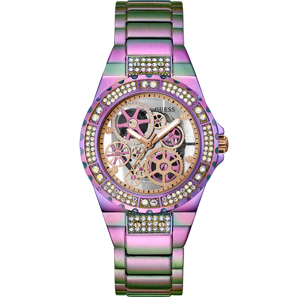 Guess GW0302L3 Reveal See-Through Light Violet Womens Watch