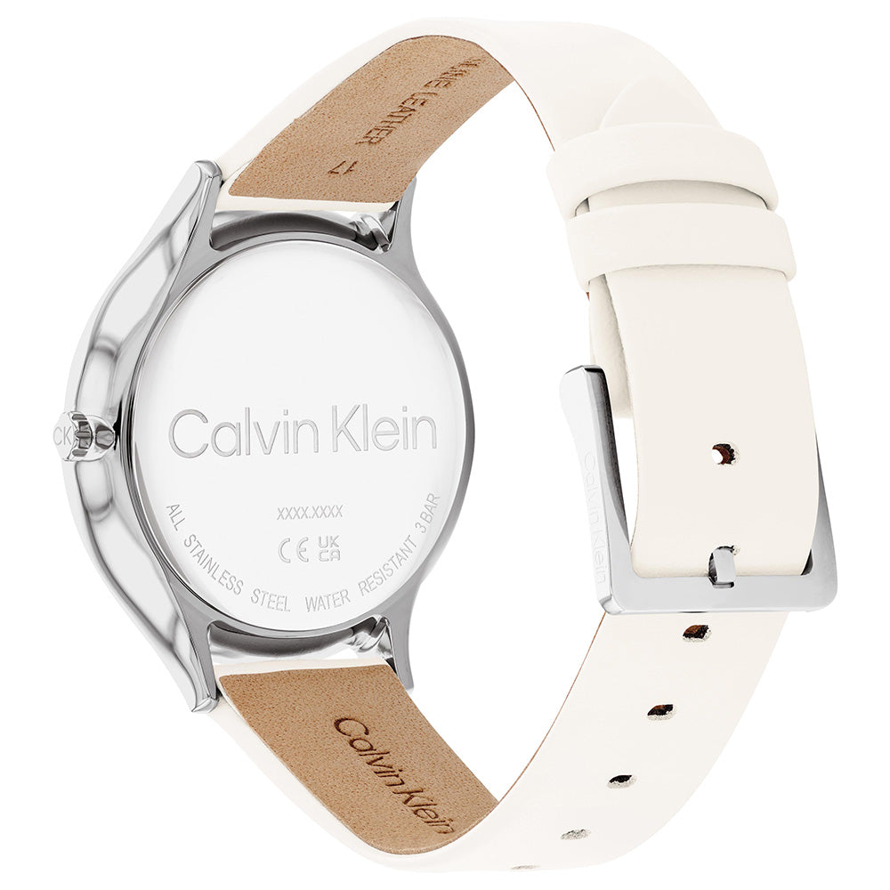 Calvin Klein 25200010 Timeless White Leather Womens Watch