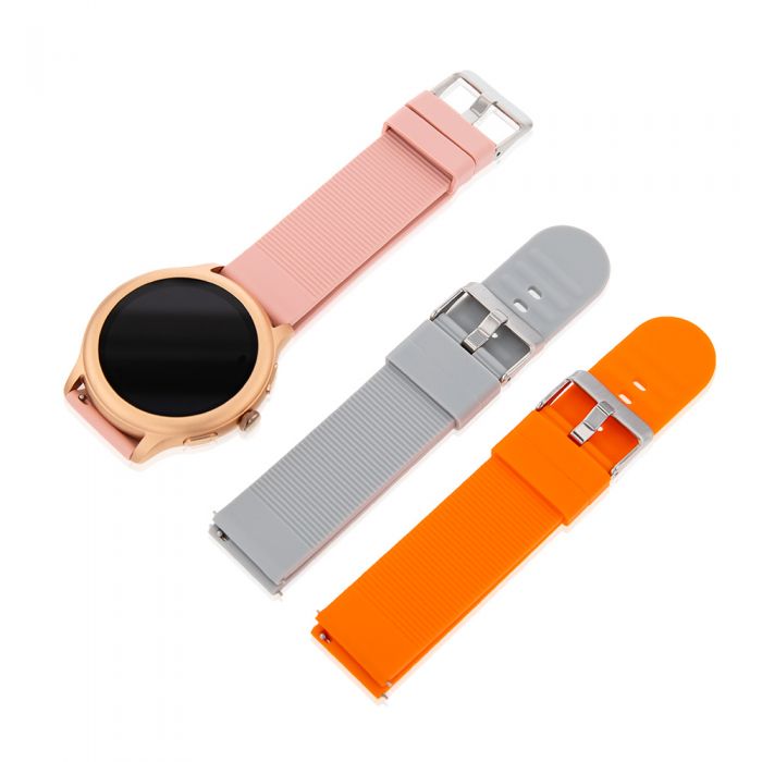 Active Pro Call+ Connect Smart Watch Box Set with 3 Band Options Rose Gold