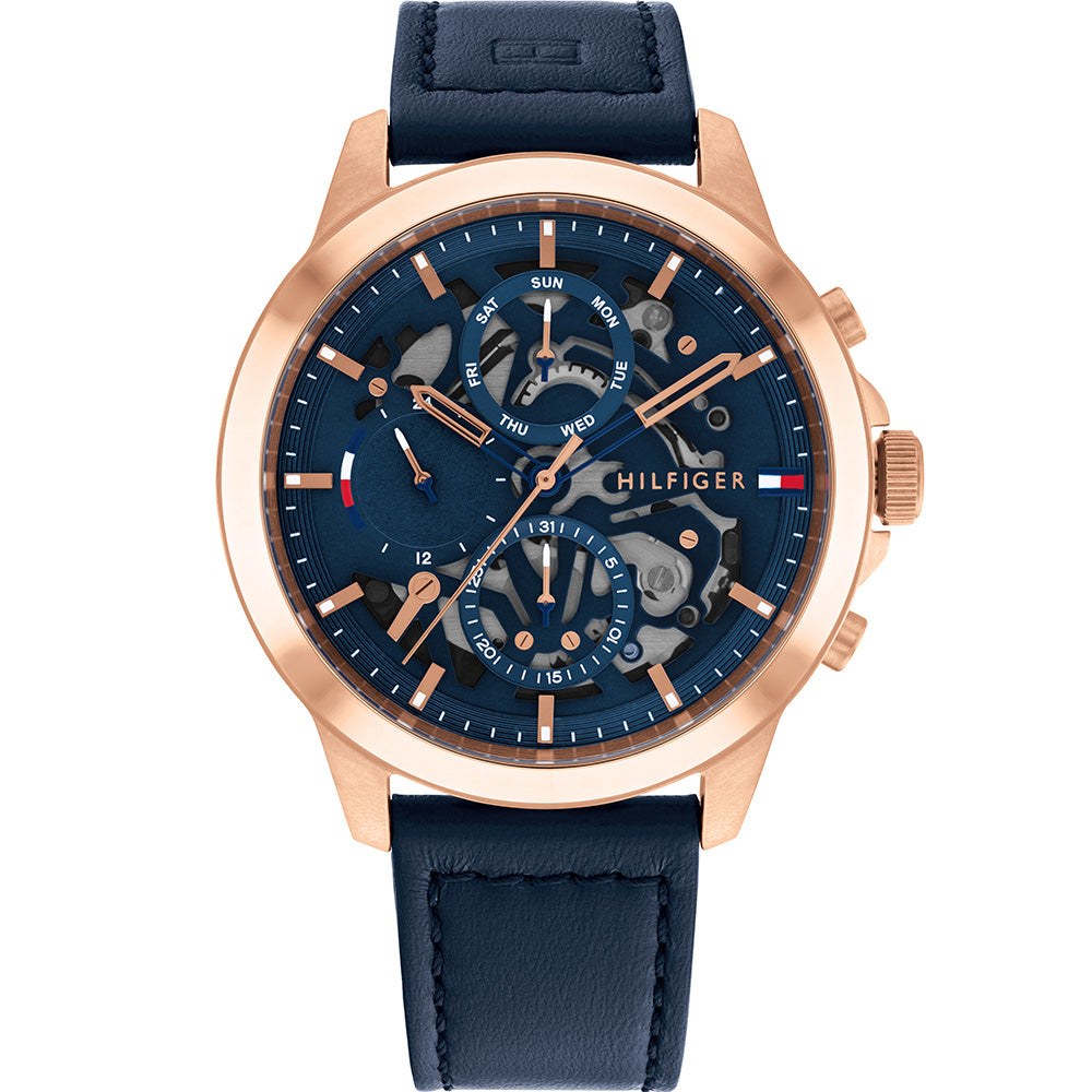 Tommy Hilfiger 1710475 Henry Blue Leather Mens Watch