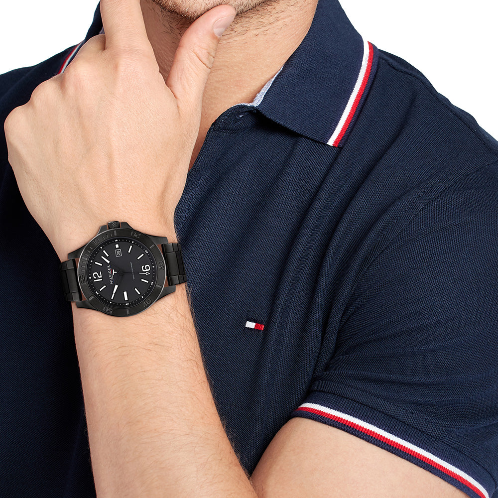 Black tommy hilfiger watch Outlet