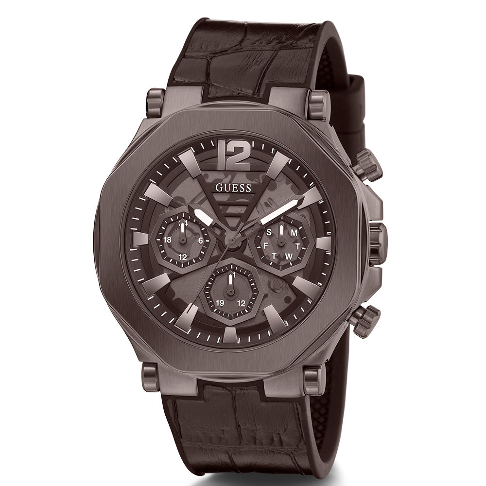 Guess GW0492G2 Edge Black Leather Mens Watch