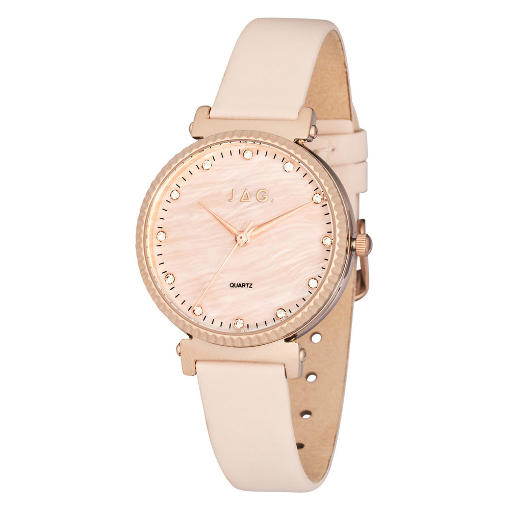 Jag J2683 Victoria Pink Leather Womens Watch