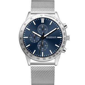Harison Nash XM422S Stainless Steel Watch with Decorative Sub-Dials