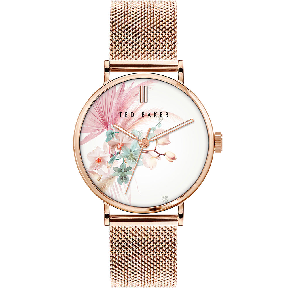 Ted Baker BKPHHS124 Phylipa Serendiptiy Rose Tone Womens Watch