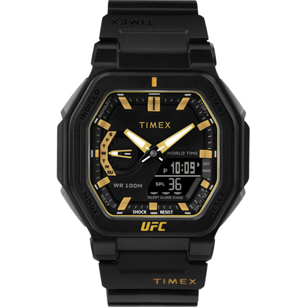 TimexUFC TW2V55300 Colossus Black Silicone Mens Watch
