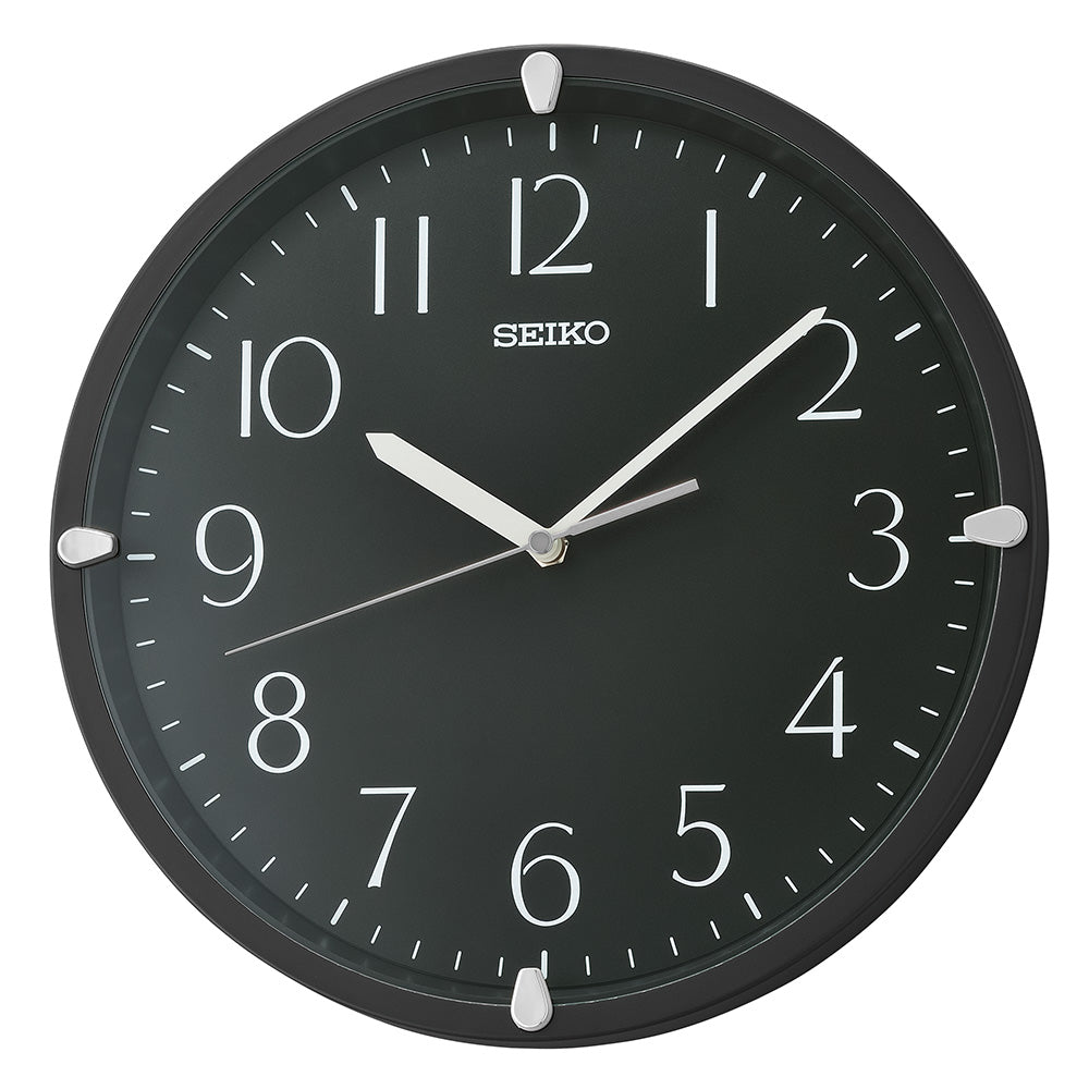 Seiko Clock QHA007-K Black Wall Clock