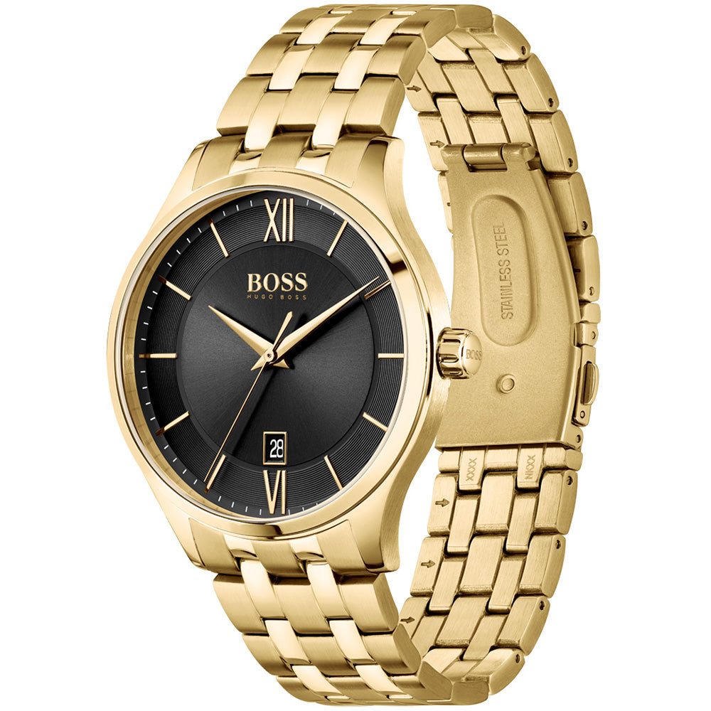 Hugo Boss 1513897 Elite Gold Tone Mens Watch