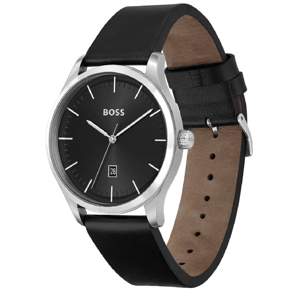 Hugo Boss 1513981 Ready Set Go Leather Mens Watch