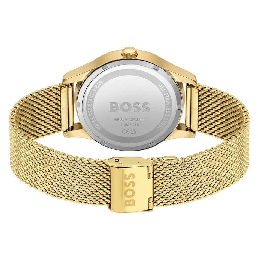 Hugo Boss 1513982 Purity Gold Tone Mesh Mens Watch