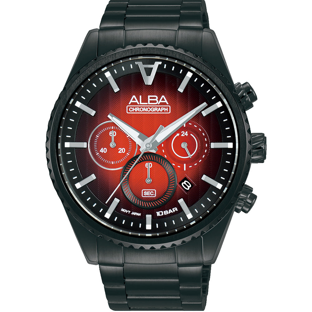 Alba AT3H91X Signa Black Stainless Steel Mens Watch