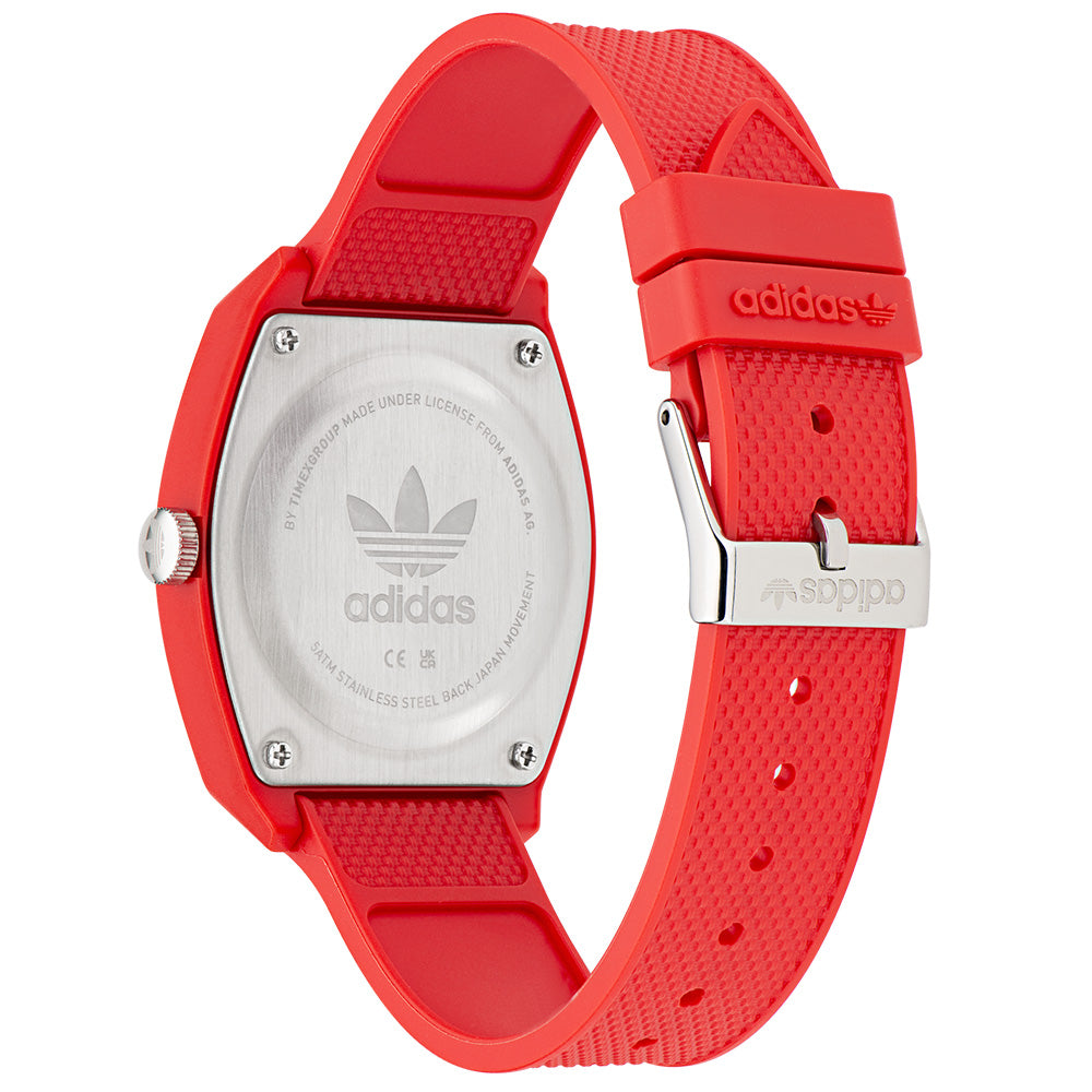 Adidas AOST23051 Project Two Red Resin Mens Watch
